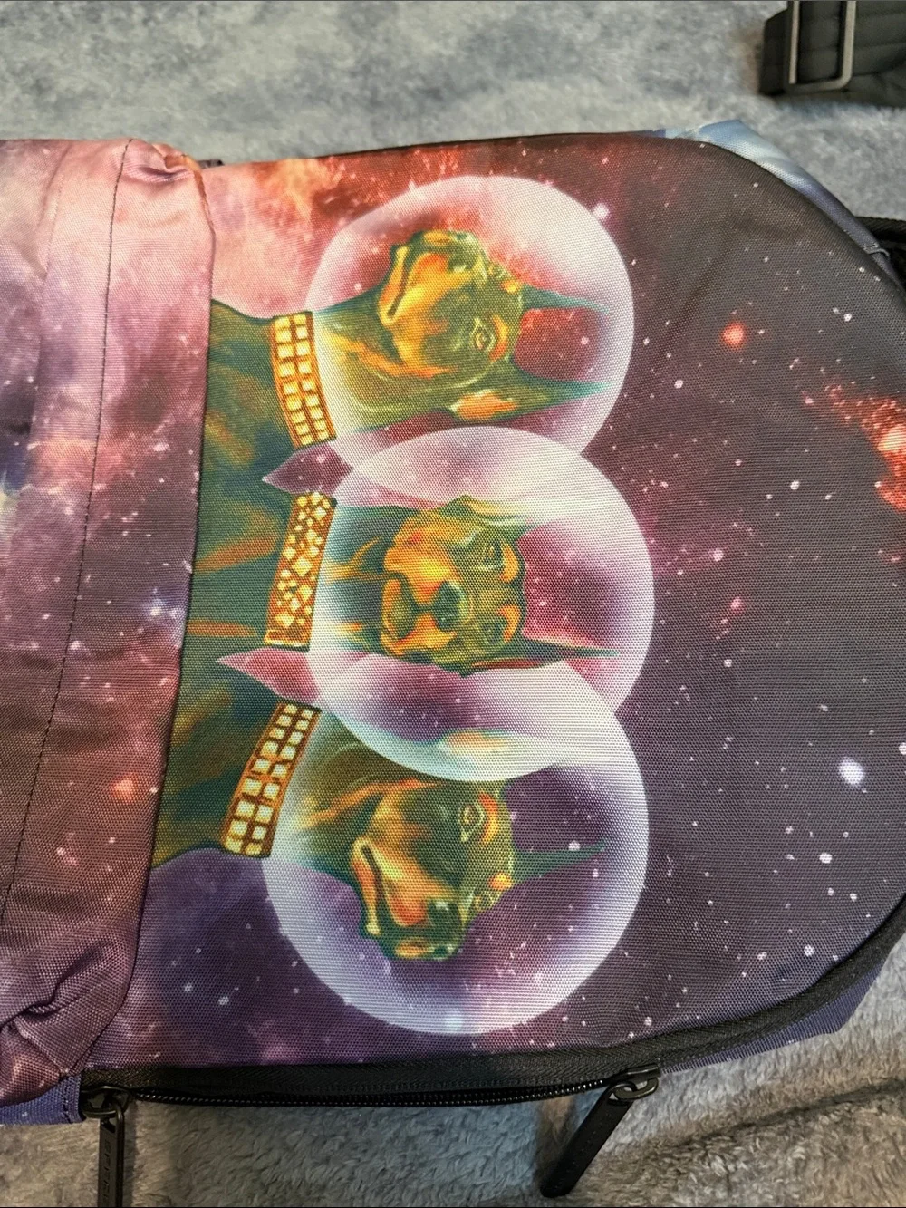 Space Junk Dobermans on the moon bookbag